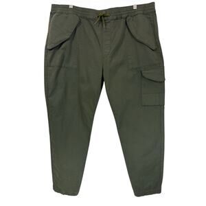 7 For All Mankind Tech Series Cargo Jogger Pants Olive Green XXL NWT Slim Fit